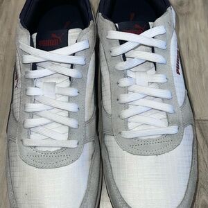 Puma Classic White and Gray Sneakers